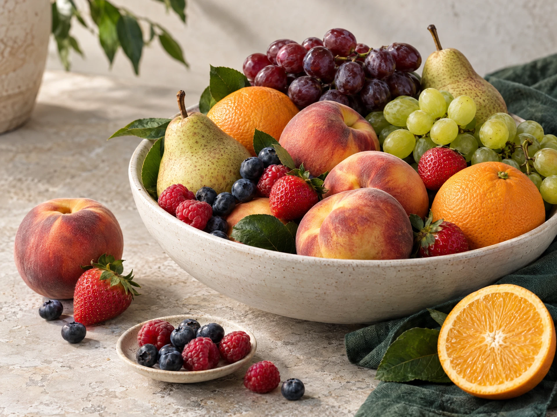 Frutas frescas selecionadas